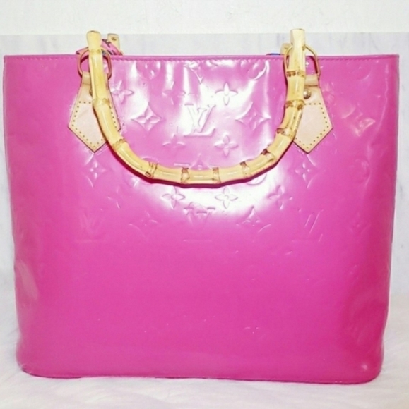 Louis Vuitton Houston Vernis Tote Pink Bag Satchel Shoulder Bag - Picture 3 of 8